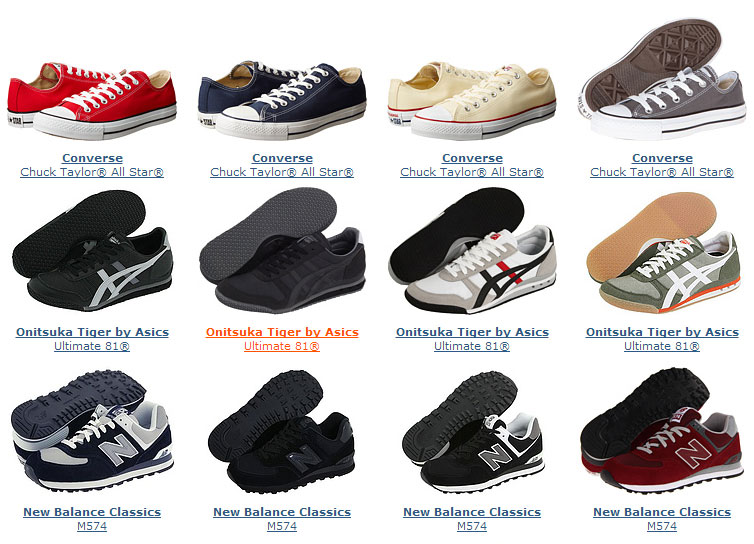 Retro days at Zappos! Over 150 shoes on sale.